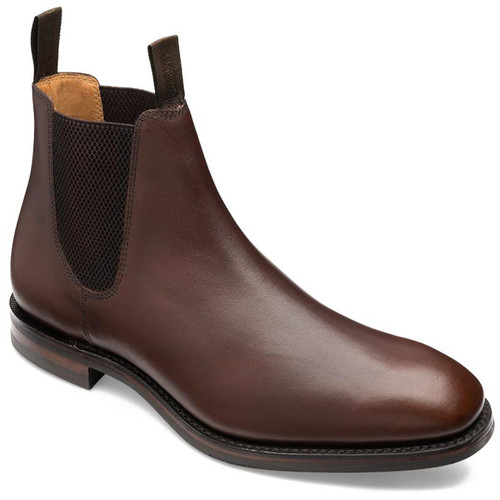 Dark Brown Loake Mens Chatsworth Chelsea Boots