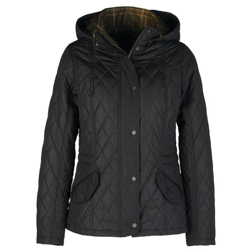 Black Classic Barbour Womens Millfire Quilt