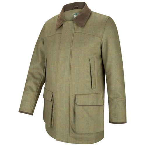 Autumn Bracken Hoggs Of Fife Mens Kinloch Technical Tweed Field Coat Front 