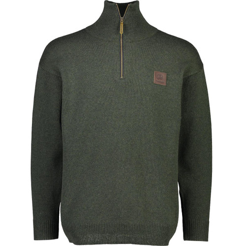 Olive Swanndri Mens Mariner Zip Neck Sweater