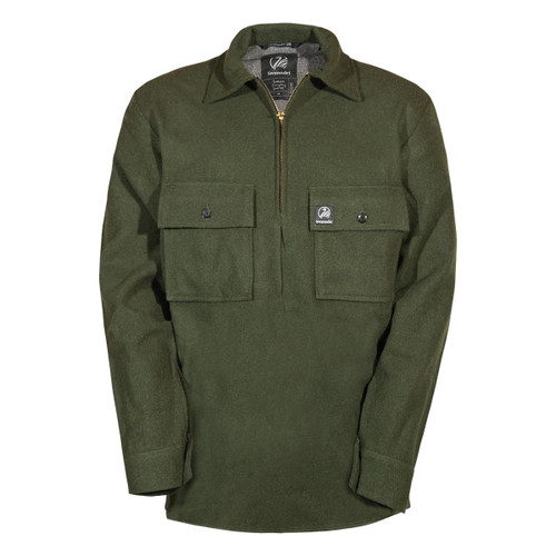 Olive Swanndri Mens Ranger Quarter Zip Bushshirt