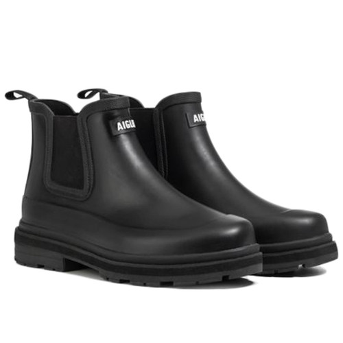 Noir Aigle Womens Soft Rain Rubber Boots