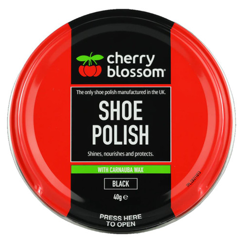 Cherry Blossom Shoe Polish Black 40g
