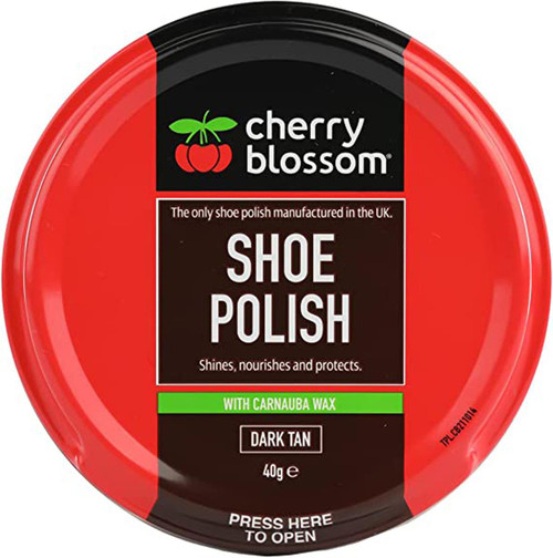 Cherry Blossom Shoe Polish Dark Tan 40g