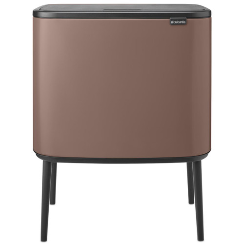 Satin Taupe Brabantia Bo Touch Bin 11+23 Litre