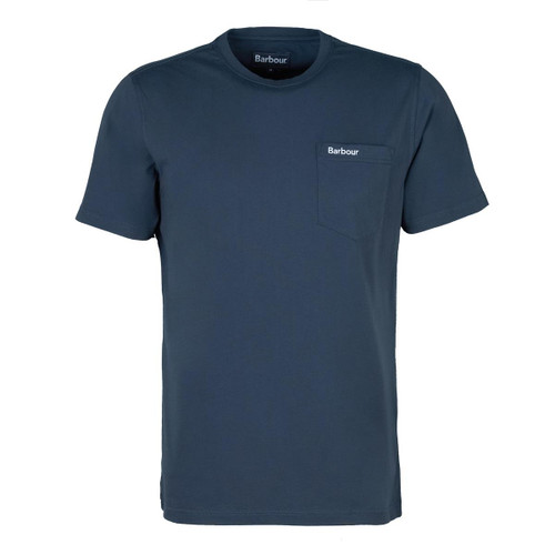 Navy Barbour Mens Langdon Pocket Tee