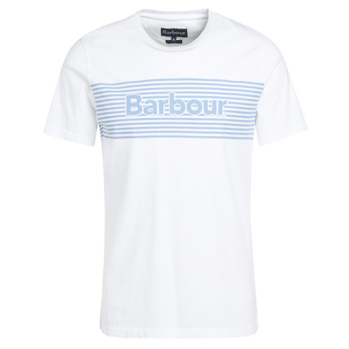 White Barbour Mens Coundon Graphic Tee