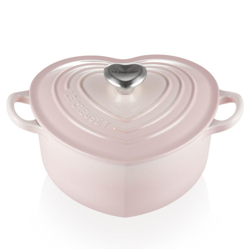 Le Creuset Cast Iron Heart Casserole Shell Pink 1