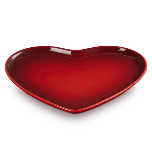 Cerise Le Creuset Stoneware Heart Serving Platter