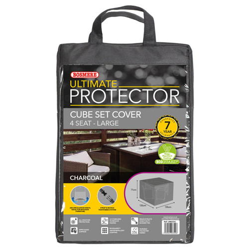 Charcoal Medium Bosmere Ultimate Protector 4 Seater Cube Set Cover