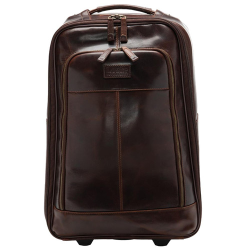 Brown Veg Tanned Calf Loake Paris Wheeled Suitcase