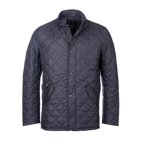 Navy Barbour Mens Flyweight Chelsea Quilted Jacket