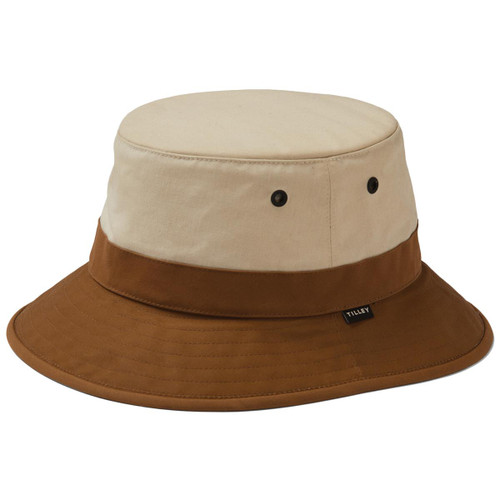 Natural/British Tan Tilley Colour Blocked Bucket Hat