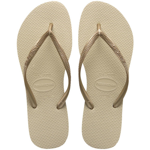 Sand Grey/Light Golden Havaianas Womens Slim Flip Flop