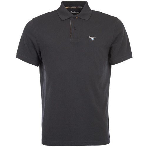 Navy/Dress Bartan Mens Tartan Pique Polo