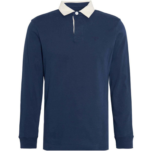 Navy Barbour Mens Howtown Rugby Top