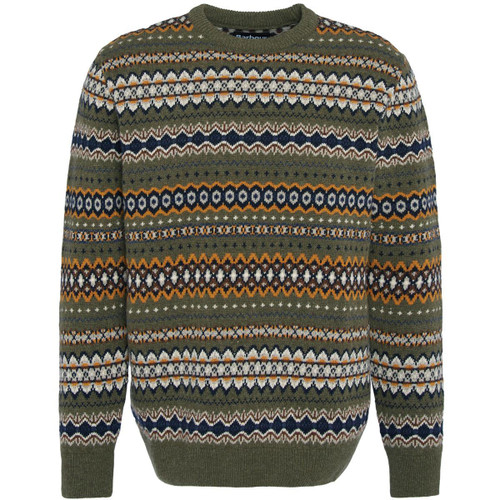 Willow Green Barbour Mens Case Fairisle Crew Neck Willow Green Barbour Mens Case Fairisle Crew Neck