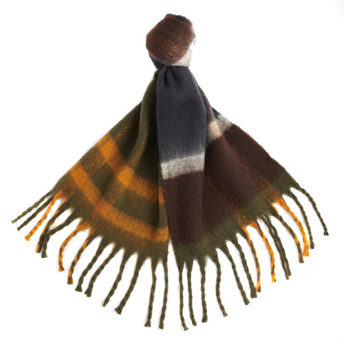 Classic Barbour Womens Isla Tartan Boucle Scarf Classic Barbour Womens Isla Tartan Boucle Scarf