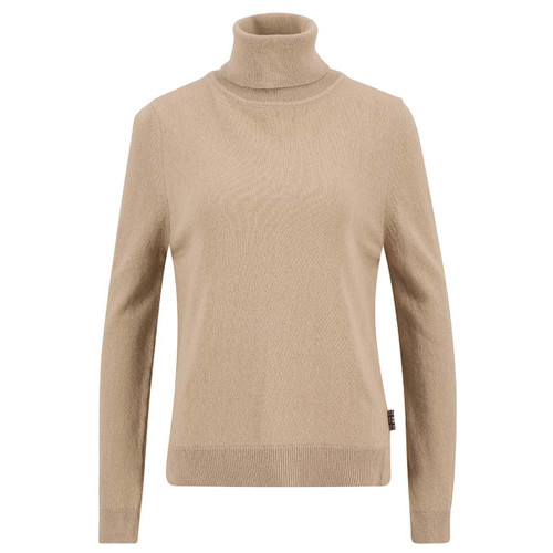 Pale Camel/Hessian Barbour Womens Pendle Roll Collar Jumper