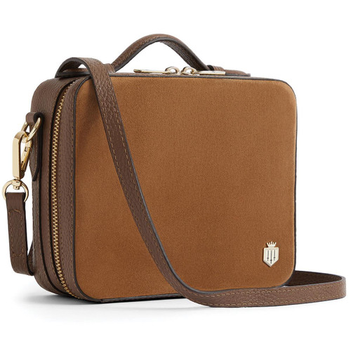 Tan Suede Fairfax & Favor Buckingham Cross Body Bag