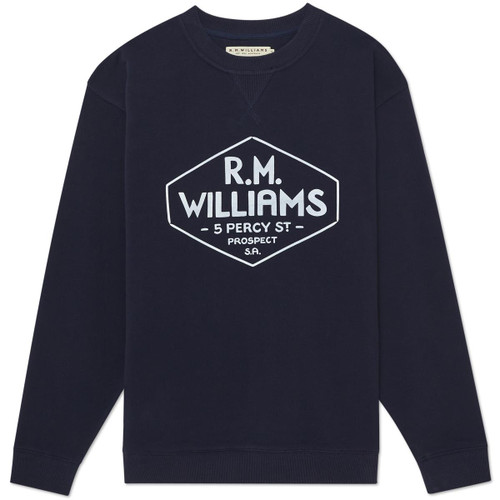 Dark Navy R.M. Williams Mens Gladstone Crew Neck