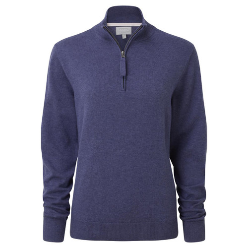 French Navy Schoffel Womens Polperro Pima 1/4 Zip Jumper