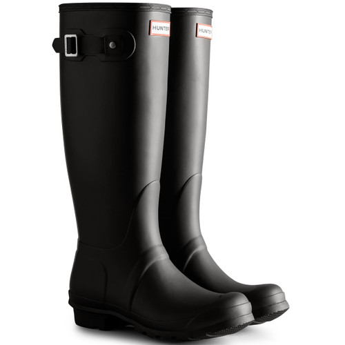 Black Hunter Womens Original Tall Tri Colour Logo Backstrap Boots Black Hunter Womens Original Tall Tri Colour Logo Backstrap Boots