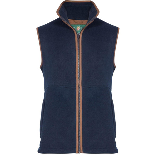 Dark Navy Alan Paine Aylsham Mens Fleece Waistcoat