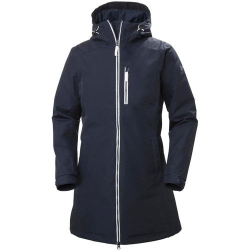 Navy Helly Hansen Womens Long Belfast Winter Jacket