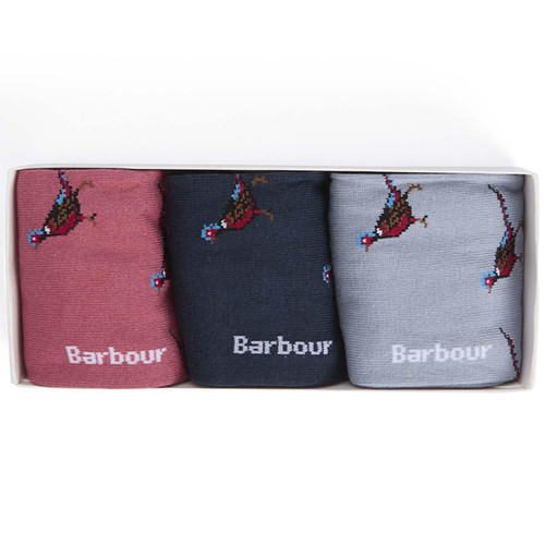 Earth Pink Barbour Mens Pheasant Sock Gift Box
