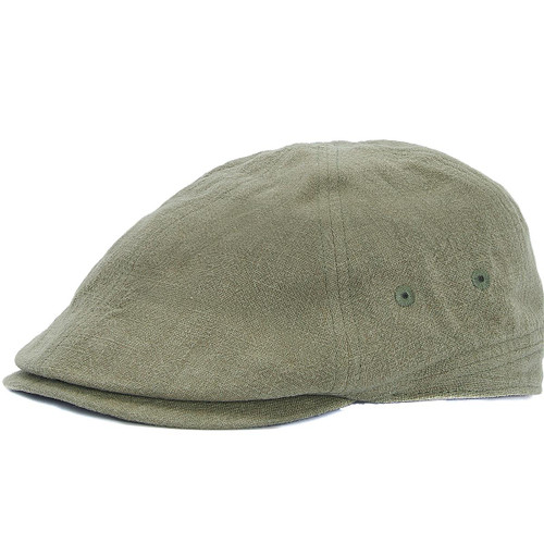 Washed Olive Barbour Mens Stanhope Bakerboy Cap