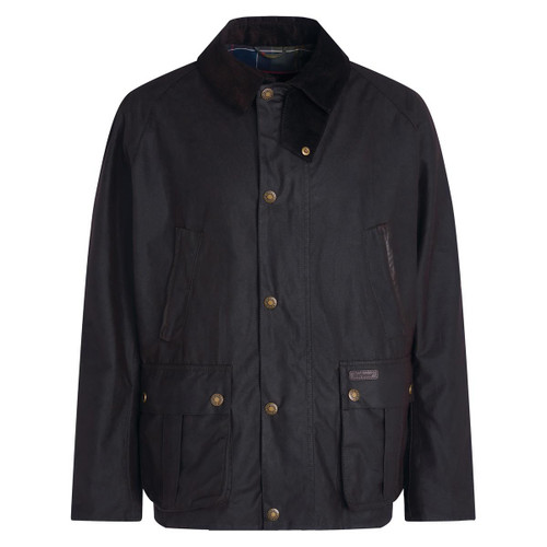 Rustic Brown Barbour Mens Halton Wax Jacket