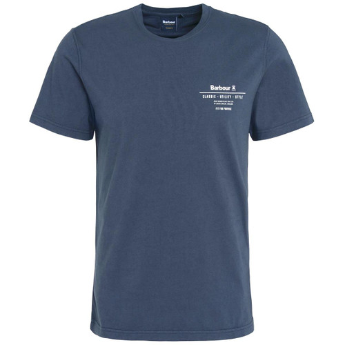 Navy Barbour Mens Hickling Tee