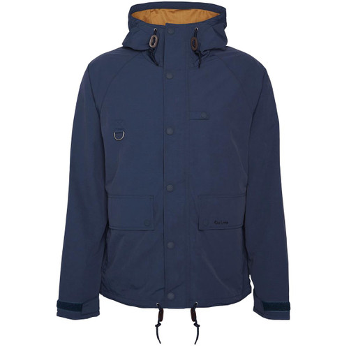 Navy Barbour Mens Hooded Utility Spey Showerproof Jacket