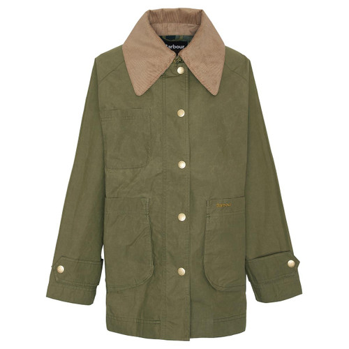 Dusky Green Barbour Womens Hutton Showerproof Jacket