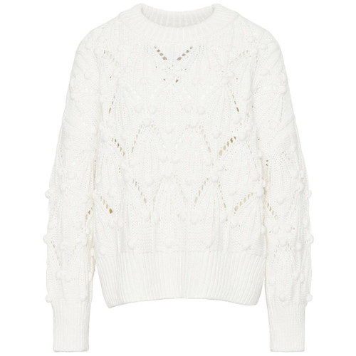 White Barbour Womens Glamis Knitted Jumper