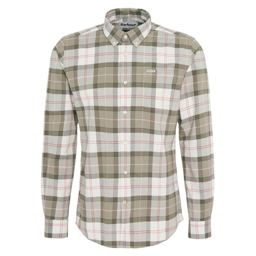 Glenmore Olive Tartan Barbour Mens Lewis Tailored Shirt