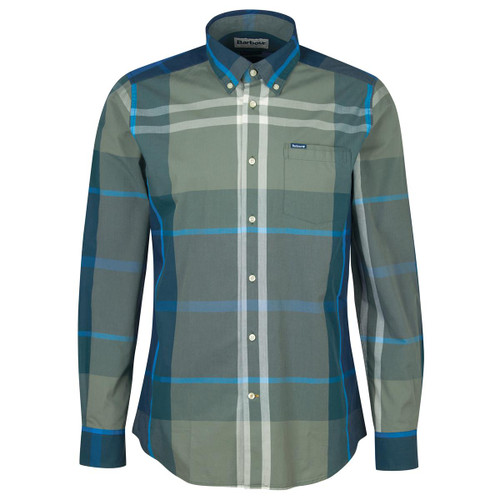 Kielder Blue Tartan Barbour Mens Harris Tailored Shirt