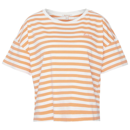 Apricot Stripe Barbour Womens Adria Top