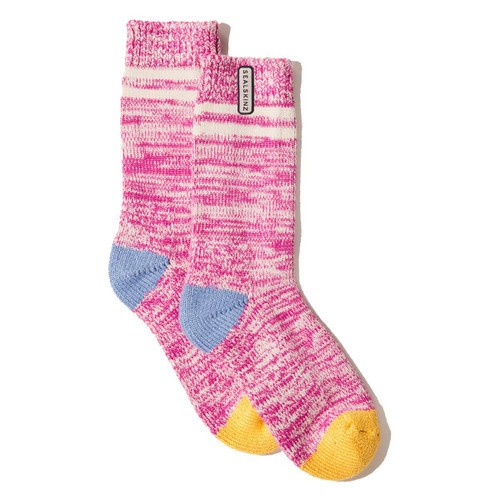 Pink Sealskinz Thwaite Womens Twisted Mid Length Sock