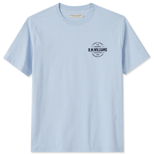 Light Blue R.M. Williams Mens Type T-Shirt