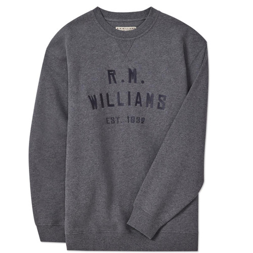 Charcoal R.M. Williams Mens Bale Sweatshirt