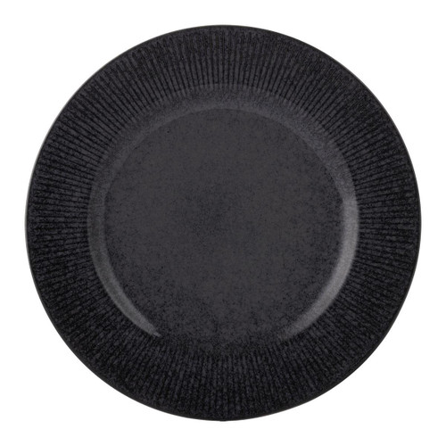 BLACK Mason Cash Reactive Linear Dinner Plate
