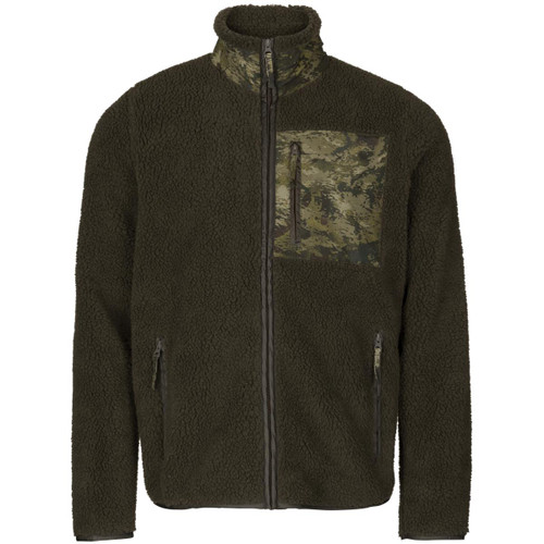 Grizzly Brown Seeland Mens Zephyr Camo Fleece Jacket