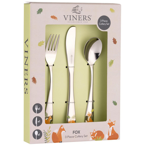 Viners Fox 3 Piece Kids Cutlery Set