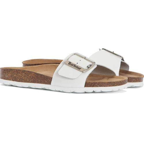 White Barbour Womens Benton Sandal