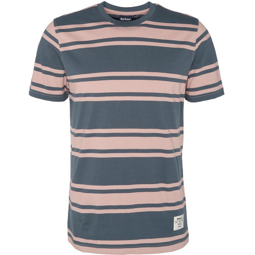 Dark Slate Barbour Mens Kilton Stripe T-Shirt