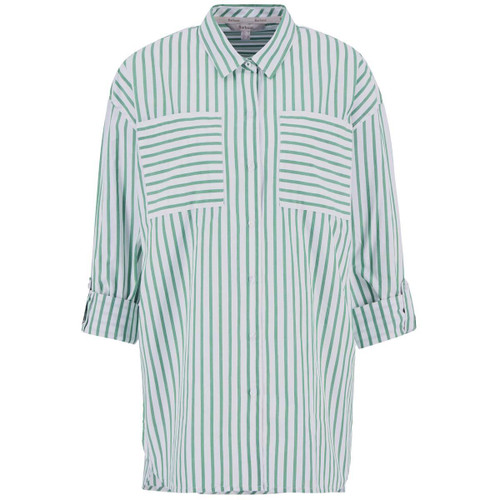 White/Kelly Green Barbour Womens Nicola Shirt