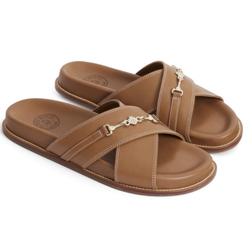 Tan Leather Fairfax & Favor Womens Southwold Sandal