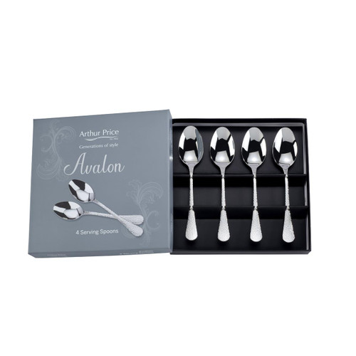 Arthur Price Stainless Steel Avalon Set of 4 Serving Spoons